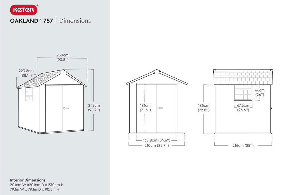 Сарай пластиковый Keter Oakland 757