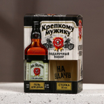 Подарочный набор «На удачу», гель для душа виски 100 мл и стопка, HARD LINE