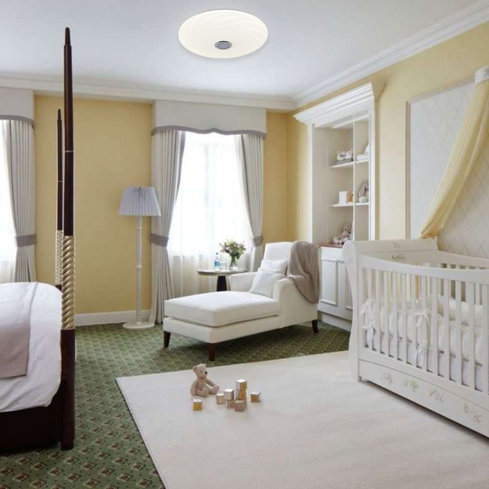 ULI-D291 72W-SW+RGB-50 MERCURY Cветильник светодиодный накладной. Диммируемый. Пульт ДУ в-к. Встроенная Bluetooth колонка. Теплый свет3000К-Белый свет4000К-Дневной свет6500К-RGB. 5700Лм. TM Uniel