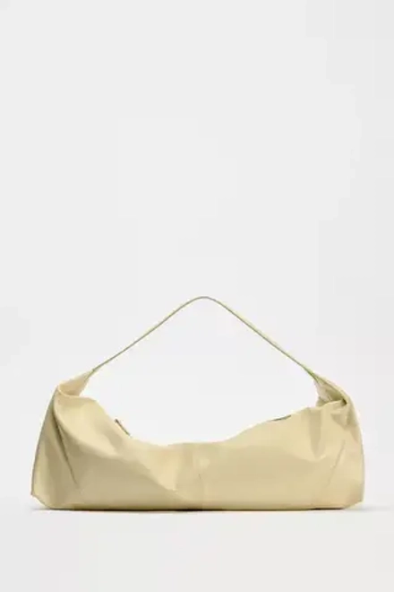ZARA КОЖАНАЯ СУМКА С ПЛЕЧЕВЫМ РЕМНЕМ, ЖЕЛТЫЙ