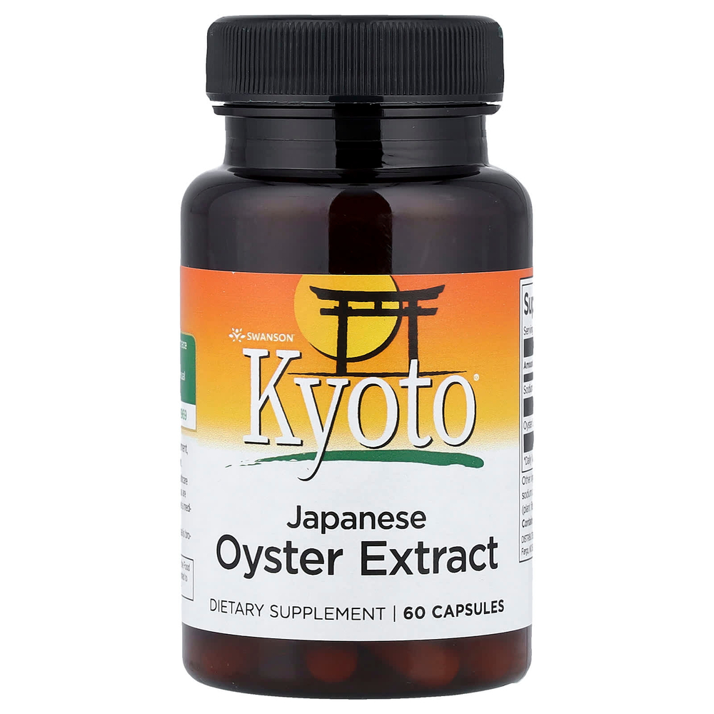 Swanson Vitamins, Kyoto®, экстракт японской устрицы, 60 капсул (500 мг в 1 капсуле)