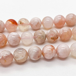 Бусины Халцедон "Сакура", диаметр 9,9-10 мм, цена за 10 шт (1/4 нити)