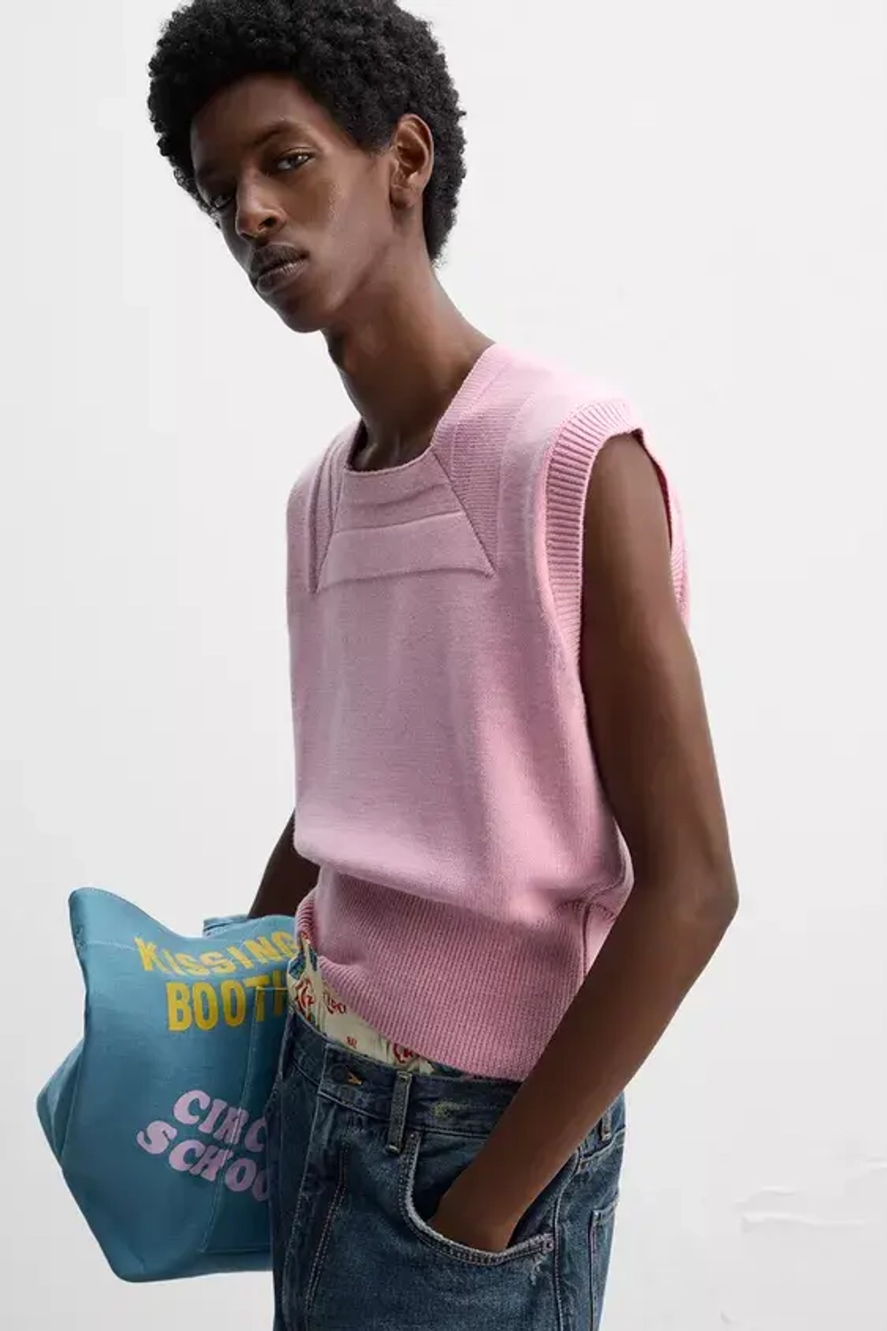 ZARA X HARRY LAMBERT ЖИЛЕТ, РОЗОВЫЙ