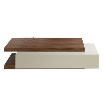 Журнальный столик 2105/HE-CT140 из орехового дерева и дымчатого МДФ