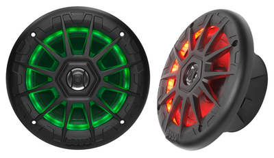 Динамики Boss морские 200W 5,25" с RGB подсветкой (2 шт., черные)