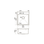 Мойка Omoikiri Akisame 46-GM нерж. сталь | Вороненая сталь