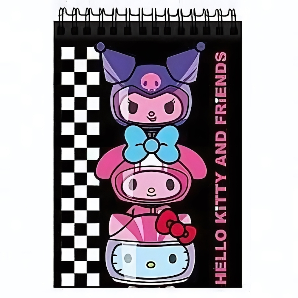 Блокнот А6 60л. "Hello Kitty and friends" на гребне, целлюлозный картон (Центрум)