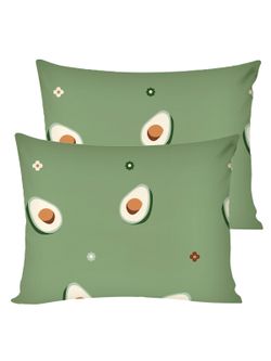 Постельное белье Полисатин Мечта "Avocado" 2-спальное Наволочка 50х70 см 2 шт Простынь на резинке 160x200 см Пододеяльник 175x215 см