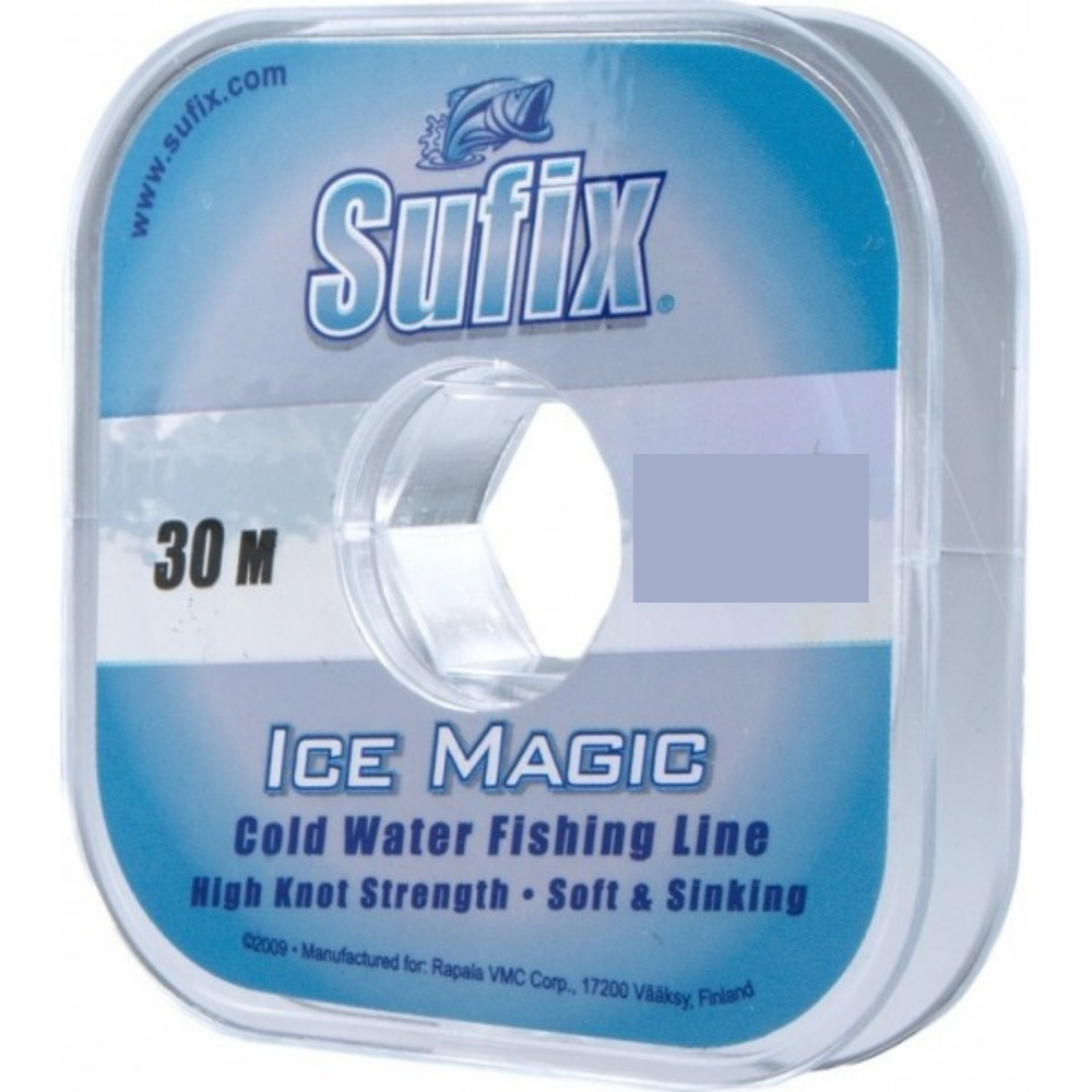 Леска монофильная SUFIX Ice Magic прозрачная 30 м, 0,155 мм, 2,2 кг