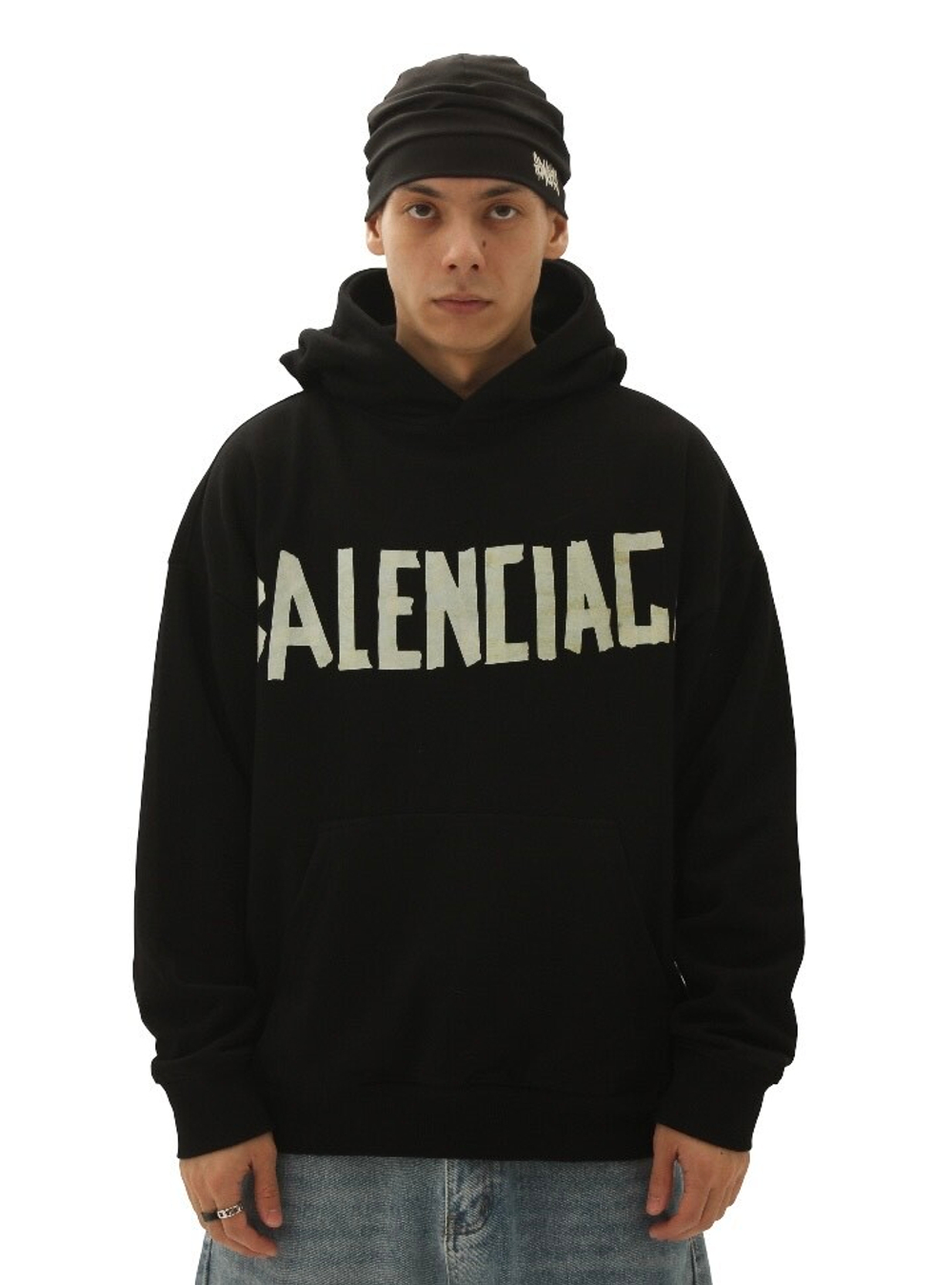 Худи Balenciaga Tape Type (Black)