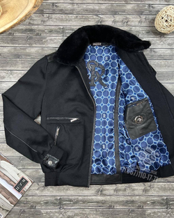 Куртка Stefano Ricci со вставками из кожи крокодила