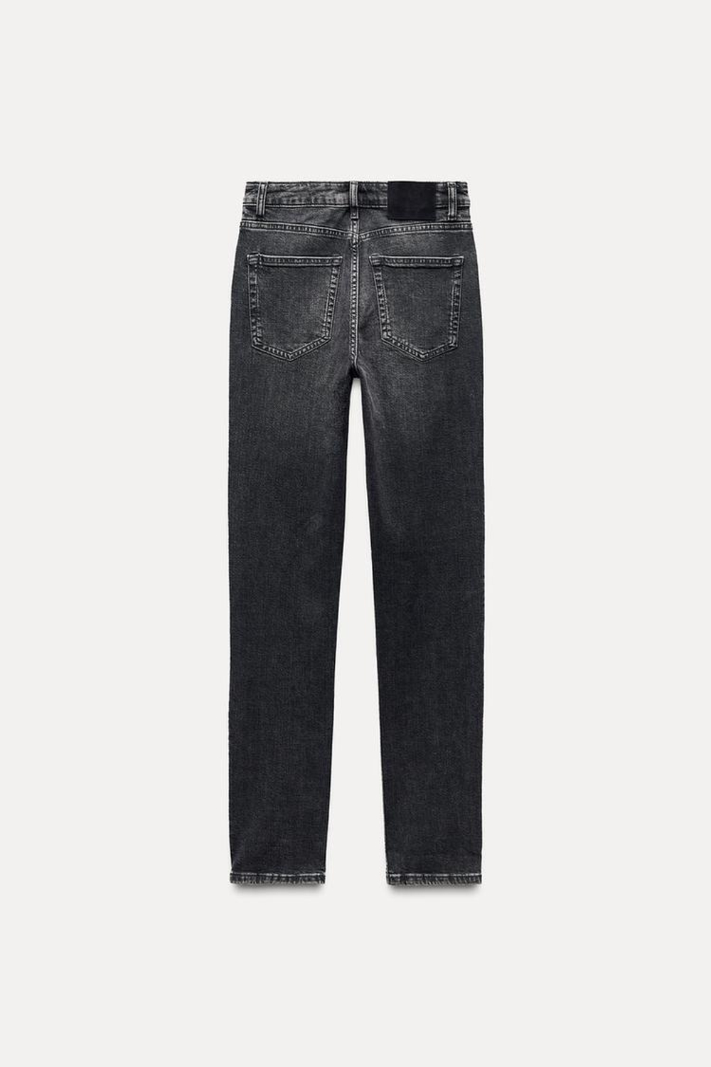 ZARA ДЖИНСЫ SKINNY С ВЫСОКОЙ ПОСАДКОЙ — ZW COLLECTION, СЕРЫЙ