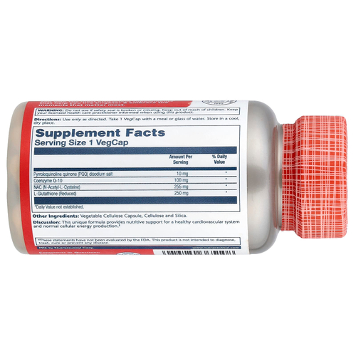 Solaray, Витамин B14 и кофермент Q10 с N-ацетилцистеином и глутатионом, 30 капсул с растительной оболочкой