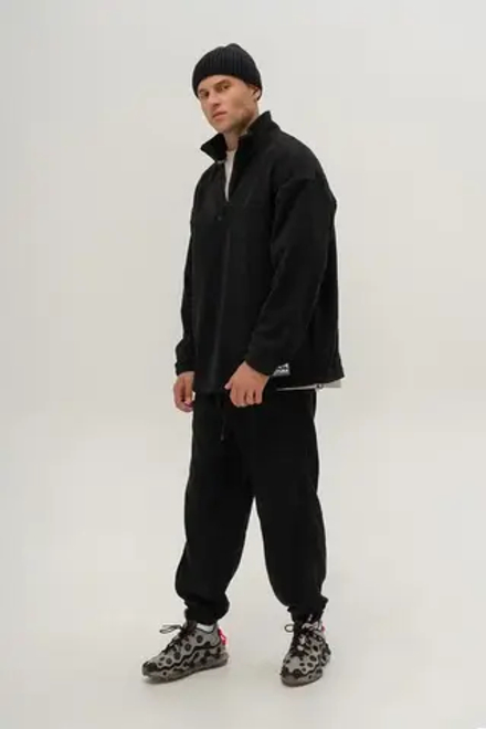 Толстовка КУЛЬТУРА "HALF ZIP FLEECE", черный