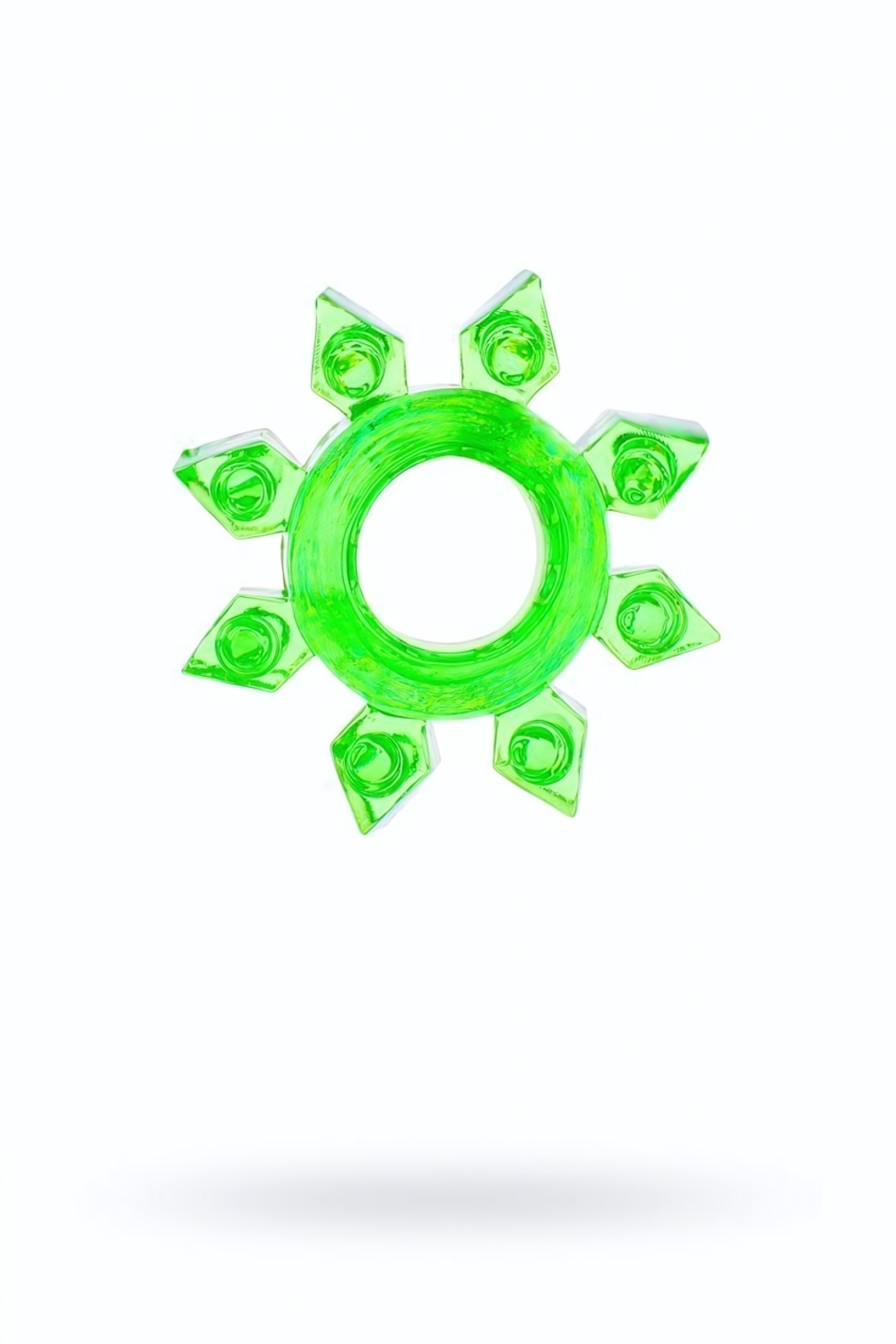 Кольцо гелевое с шишечками зеленое