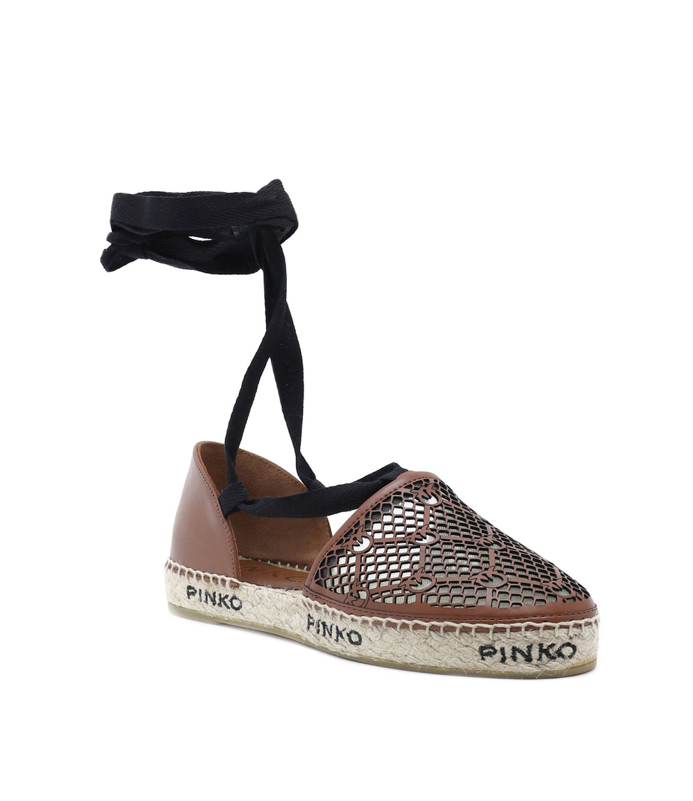 Кожаные эспадрильи angelica Pinko - коричневый(1H2119 Y86A)