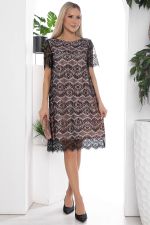 Платье Шантильи (персик/черное) П10480 LT Collection