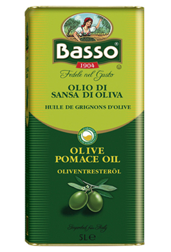Оливковое масло BASSO Для жарки Рафинированное (Pomace) 5 литров, Италия