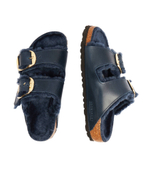 Кожаные шлепанцы arizona bb shearling leoi midnight laf Birkenstock - темно-синий(1023139)