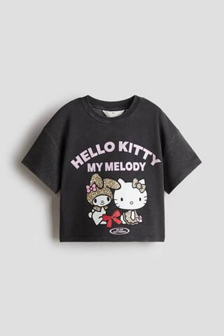 H&M Футболка с принтом, серый
