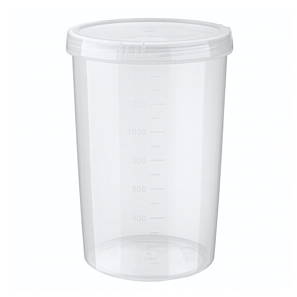 Банка с завинчивающейся крышкой "твист" 1,5л высокая с мерной шкалой (бесцветный)