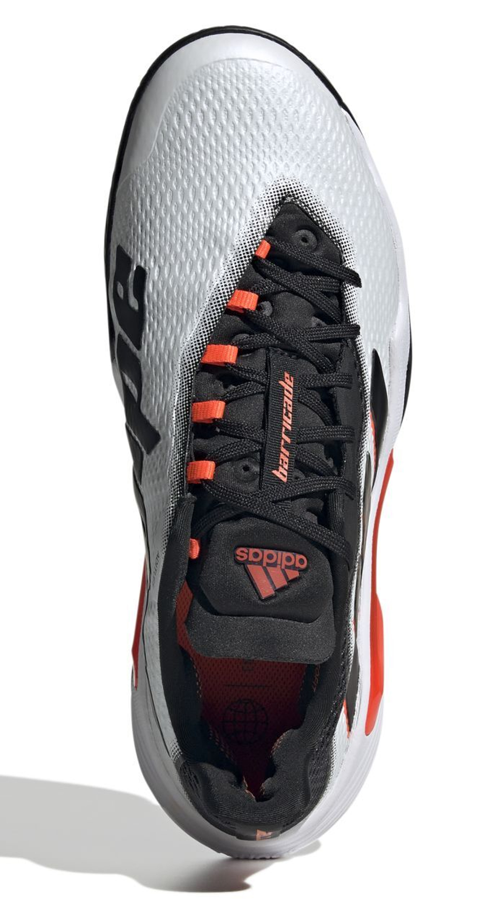 Мужские кроссовки теннисные Adidas Barricade M - cloud white/core black/solar red