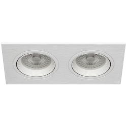 Встраиваемый светильник декоративный ЭРА KL92-2 WH MR16/GU5.3 белый, пластиковый | Декоративные встраиваемые светильники