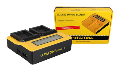 Зарядное устройство Patona Dual LCD USB для 2х аккумуляторов NP-FW50