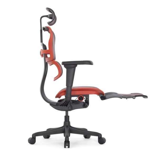 Кресло FALTO Ergohuman Ultra X9 GAMING с подножкой ( чёрный/ КРАСНЫЙ каркас /сетка Equator Red )