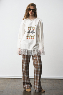 Брюки 1306 принт клетка