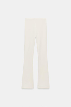 ZARA УКОРОЧЕННЫЕ БРЮКИ СТРЕТЧ, СВЕТЛО-ЖЕЛТЫЙ
