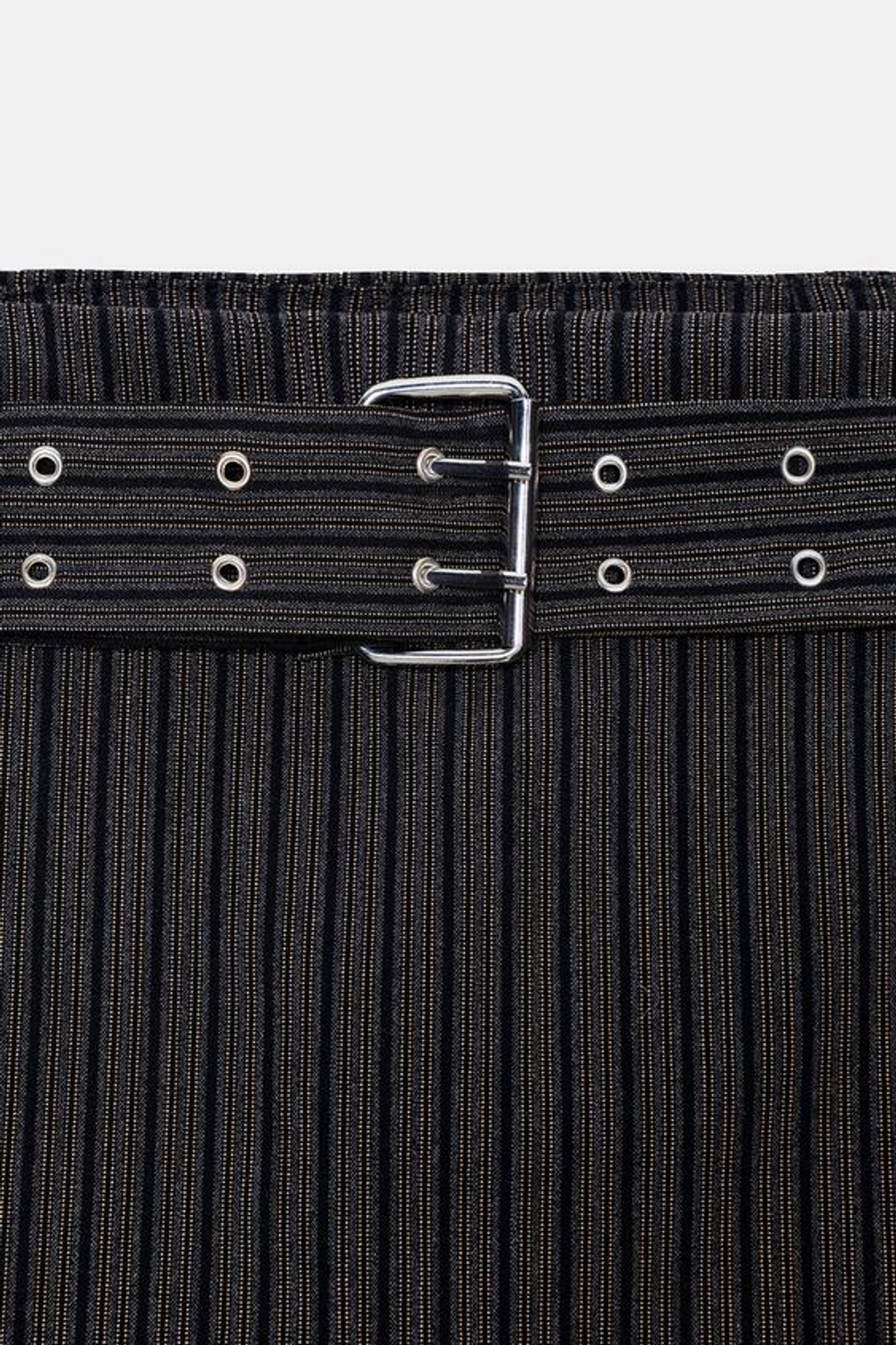 ZARA ЮБКА-ШОРТЫ С РЕМНЕМ, ТЕМНО-СЕРЫЙ