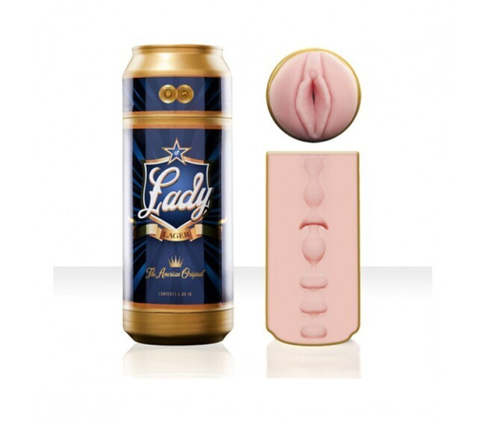 Мастурбатор Fleshlight Lady Lager в банке, вагина Siac (Цвет: розовый)