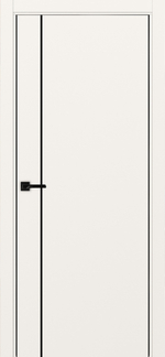 Межкомнатная дверь Optima Porte НЕАПОЛЬ 204 Молдинг SB (чёрный), Алюминиевая кромка SB (матовый чёрный) с 2-х сторон