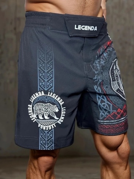 Шорты MMA LEGENDA Варяги 2 черные