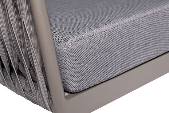 39AR-DIV-3691 SER Диван двухместный "Муза" серый 81,5*190*75см, оплетка "лента"