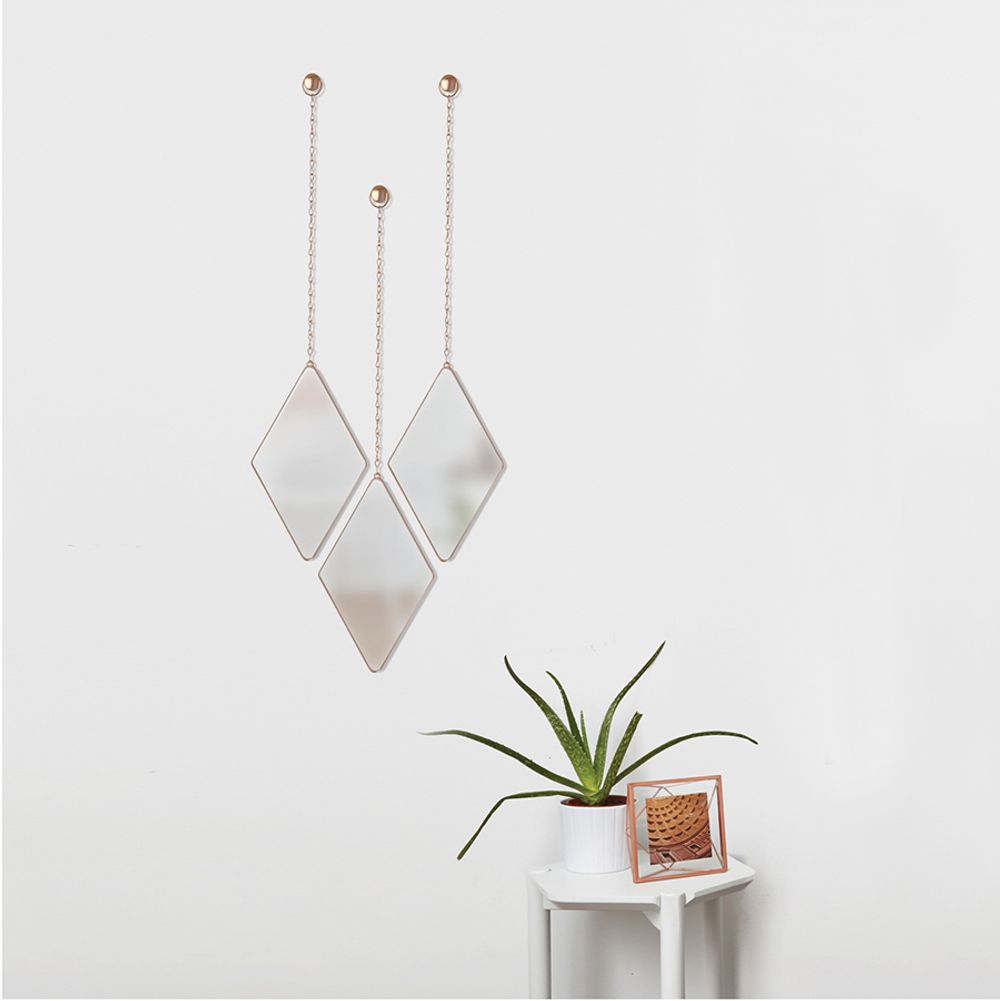 Набор зеркал Dima, медь, 3 шт.