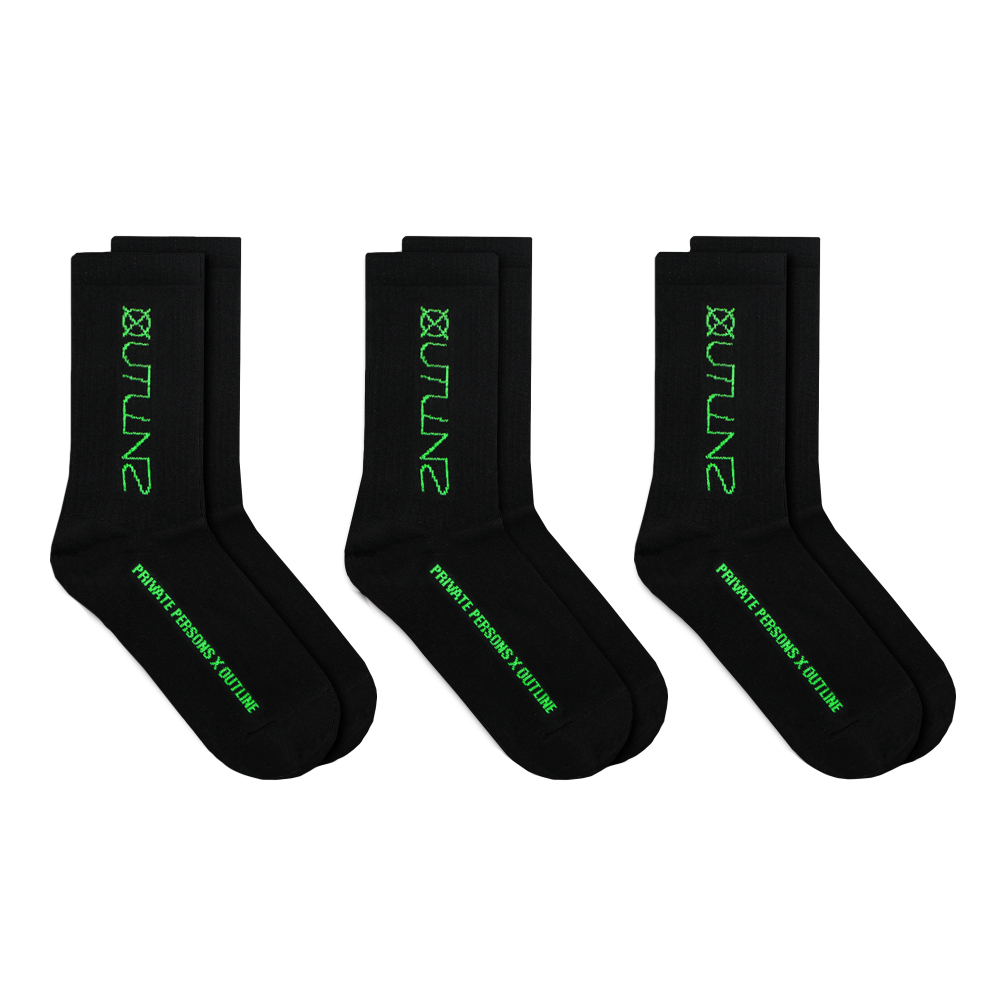 PRIVATE PERSONS x OUTLINE SOCKS (3 PACK)