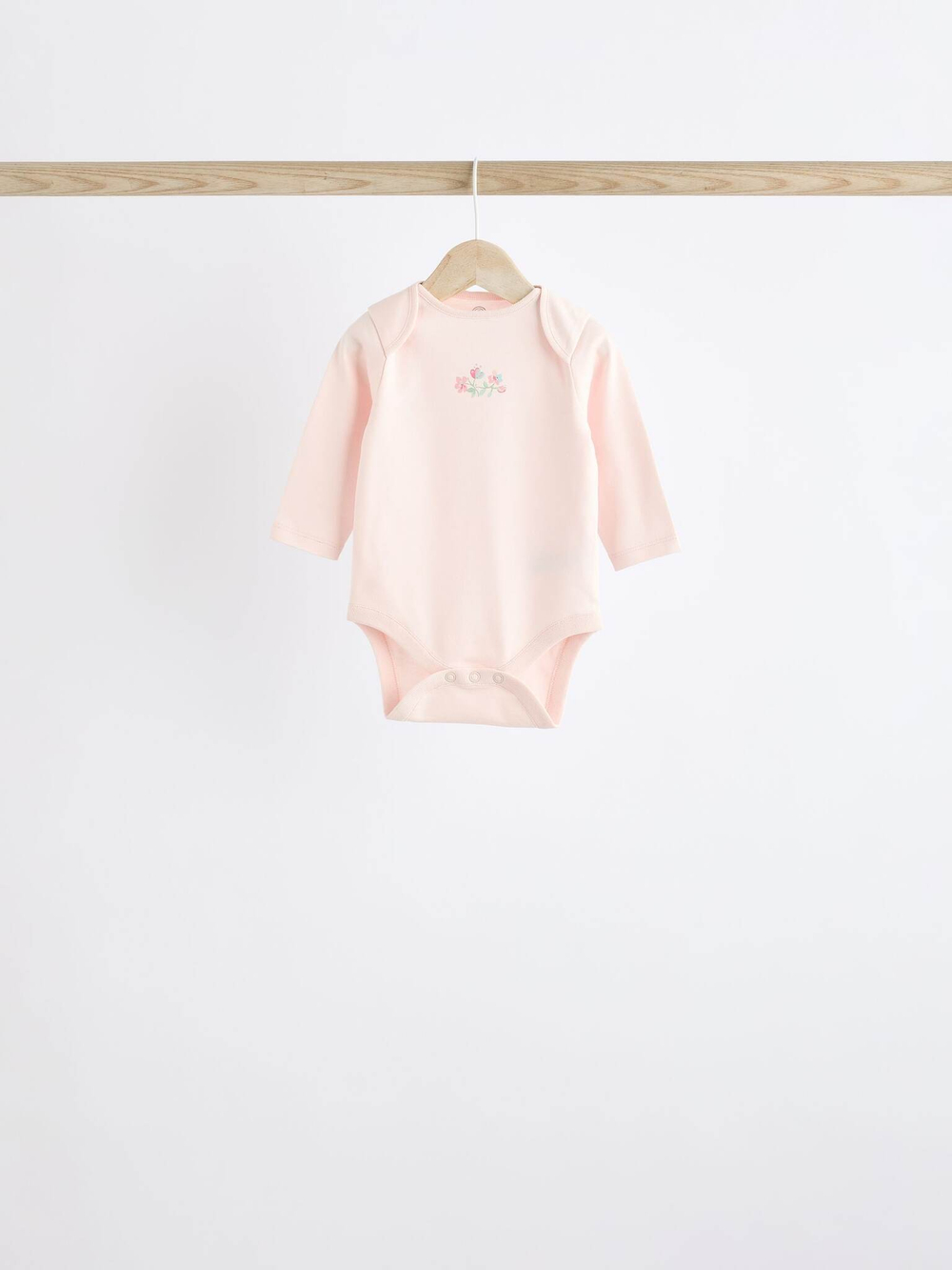 Боди с длинным рукавом для малышей Next K79-553, 5 шт., Белый, Розовый