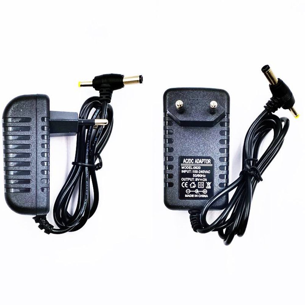 Блок питания 9V, 2A (5.5*2.5/4.0*1.7) Черный