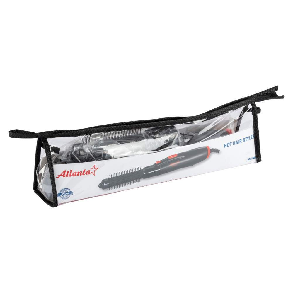 Фен-щетка Atlanta ATH-886, 650Вт, два уровня мощности, две насадки
