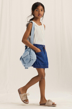 ZARA ДЖИНСОВАЯ ЮБКА, ТЕМНО-СИНИЙ