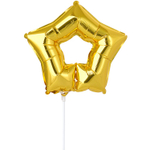 Шар фольгированный Звезда 23 см (Золотой)
