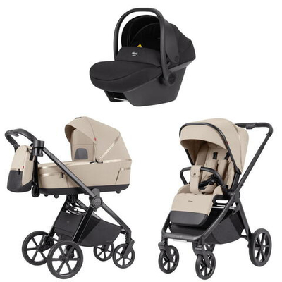 Коляска 3 в 1 Carrello Omega Plus CRL-6540 и автокресло Nova DK791 Black Line Solar Beige