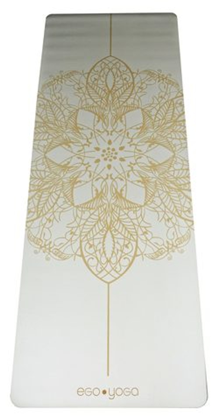 Каучуковый коврик для йоги Mandala White с разметкой 185*68*0,4 см