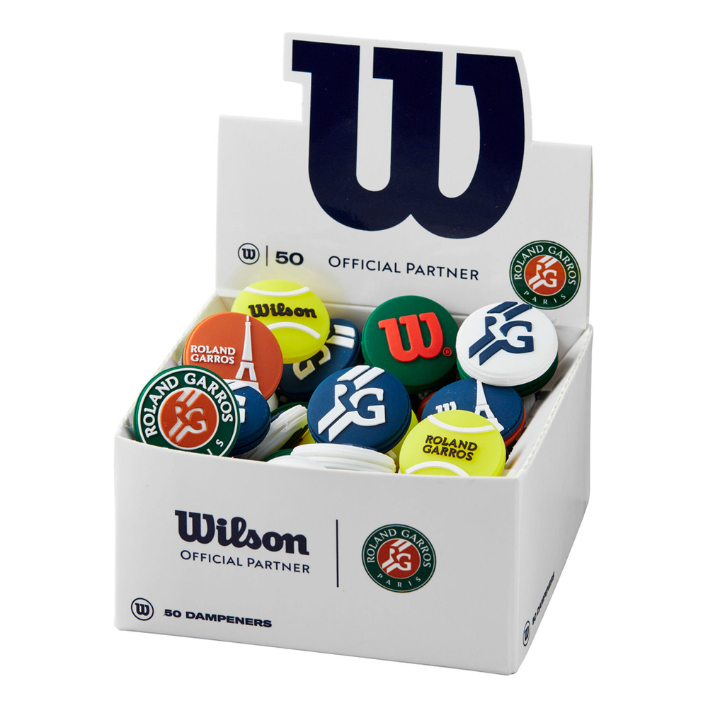 Теннисная ракетка Wilson Roland Garros 2022 Dampener Box Of 50 Pcs - Blue, Orange
