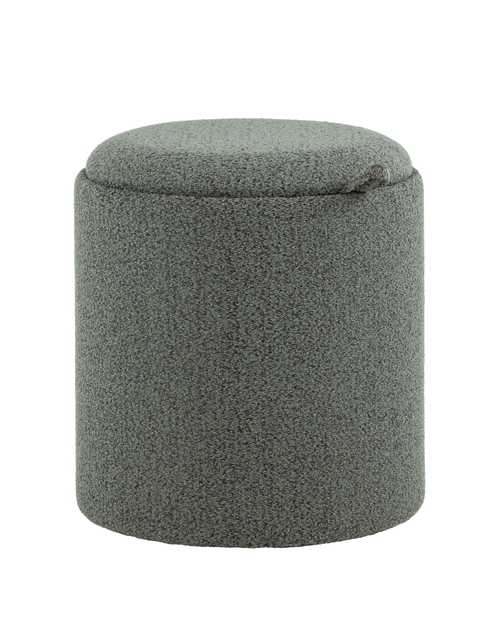 Пуф-столик с ящиком Хюгге XS букле зелёный