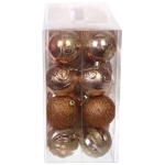 Набор ёлочных украшений «Wish» 6 см + 4 см (50 предмета), Шампань