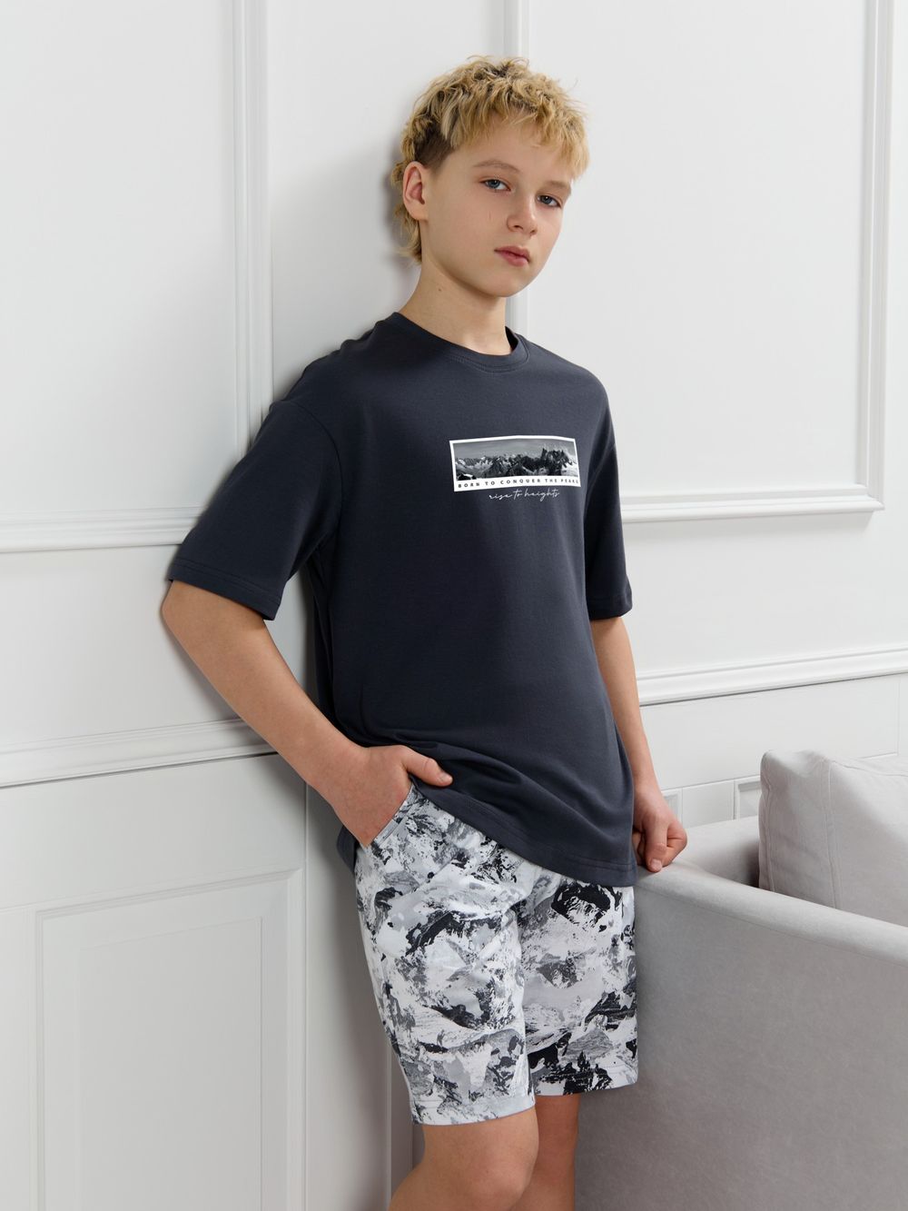 Костюм для мальчика Олимп-2 Виотекс ГРАФИТОВЫЙ