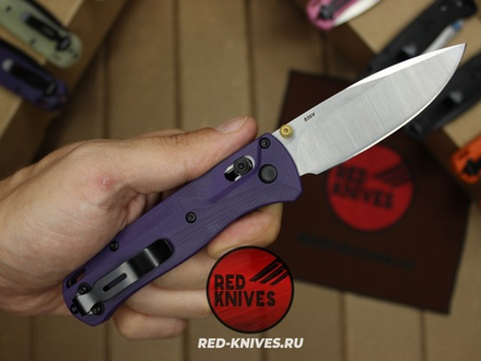 Нож Benchmade 535 Bugout G10 A+++ - фиолет рук., сатин клинок RK/Н49